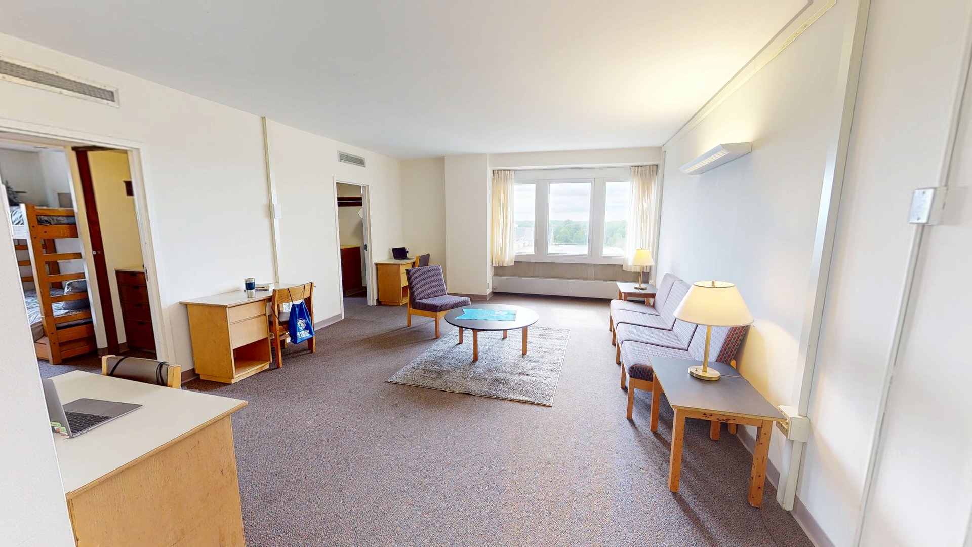 Stevenson Suite B, C, G or H (3 Double Rooms)